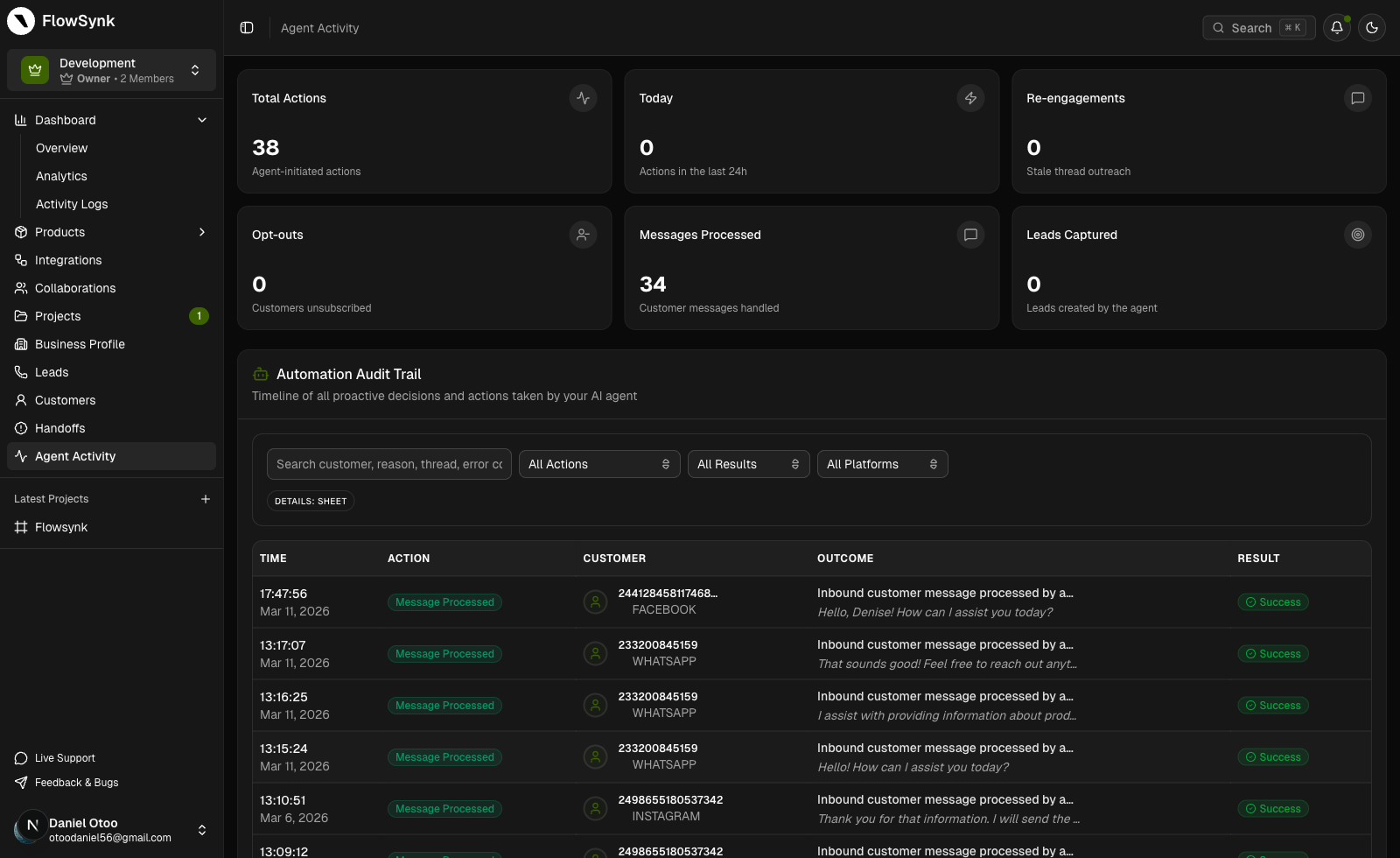 Agent Activity (Dark)